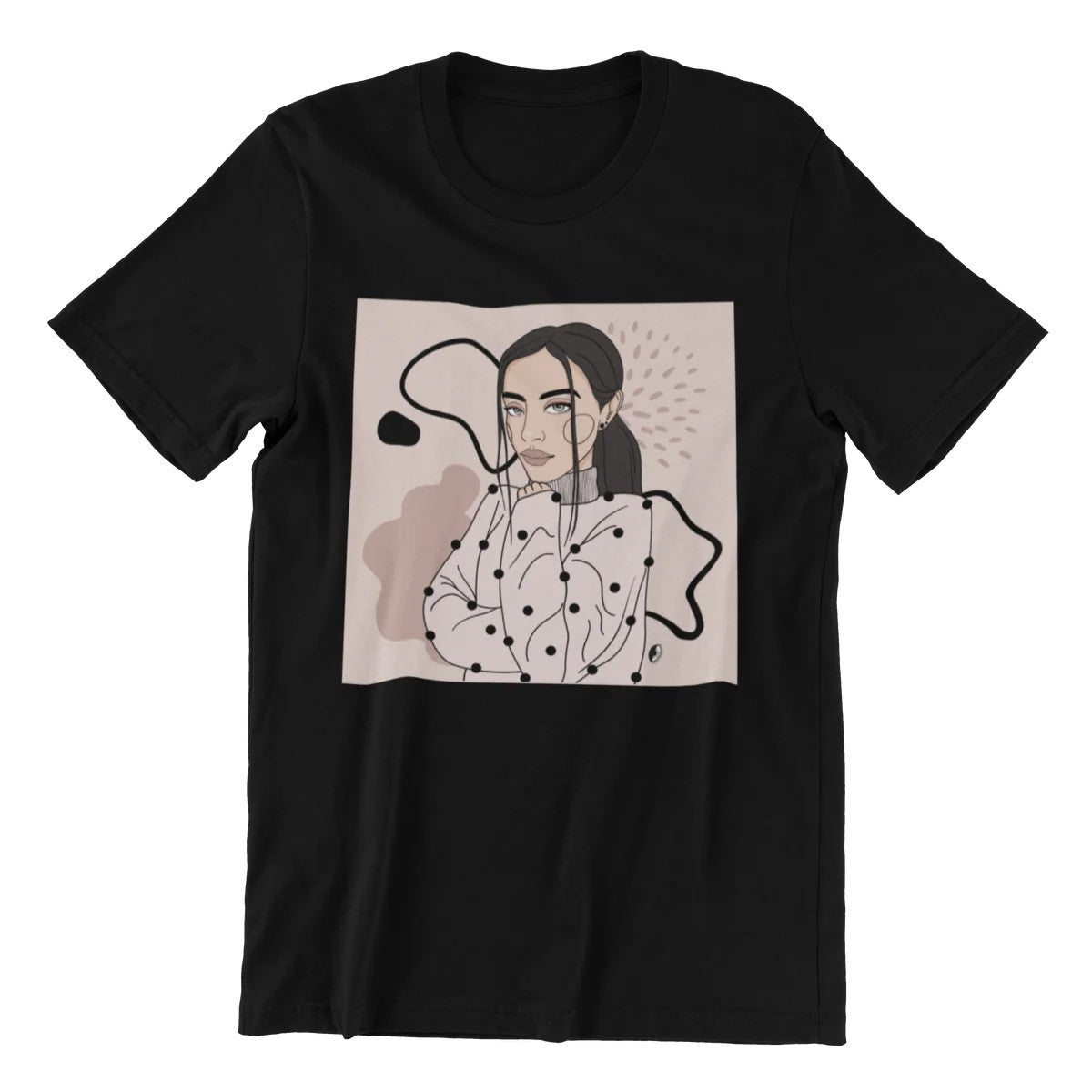 Unisex Organic Cotton T-shirt with Illustration - Abstract