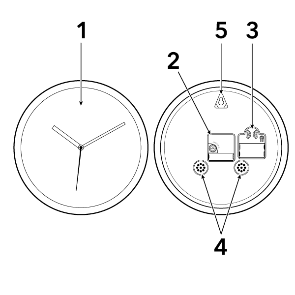 Sound wall clock - Nestly - AI WEB SHOP