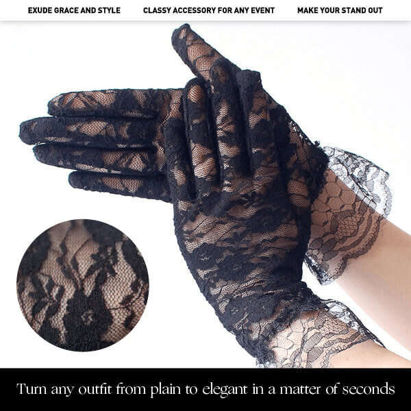 Women's lace gloves - Meryl - AI WEB SHOP