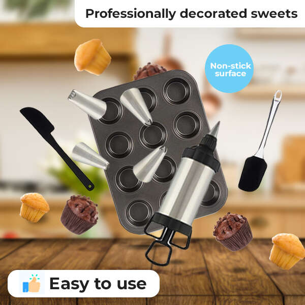 Pastry decoration set with baking mold - Delic - AI WEB SHOP