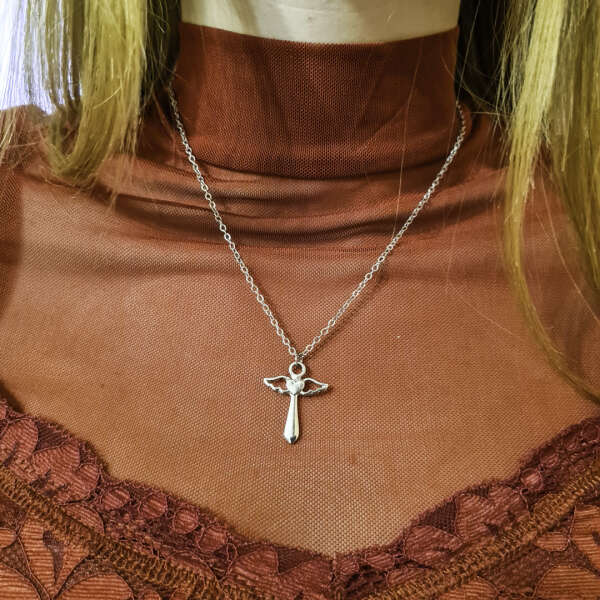 Necklace with artistic cross - Aurora - AI WEB SHOP