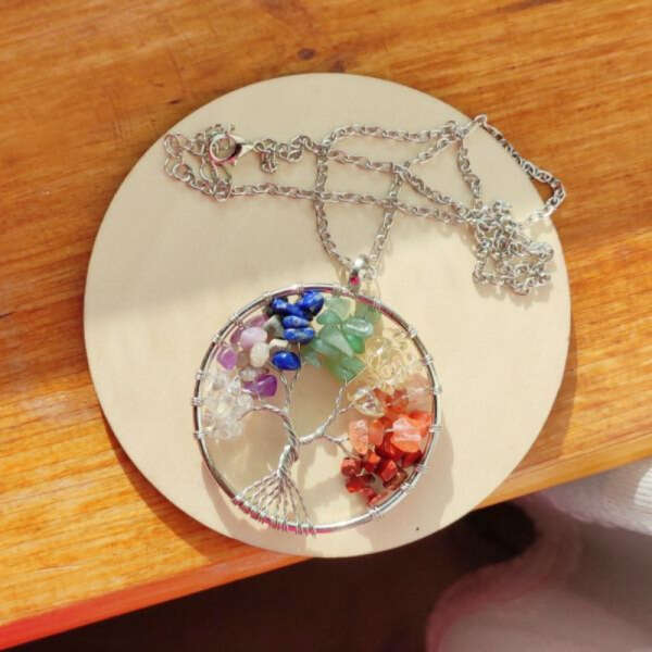 Tree of life necklace for all 7 chakras I Alma - AI WEB SHOP