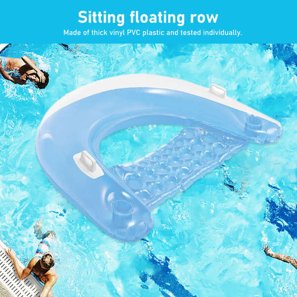 Inflatable pool chair with cup holders - Chilaxo - AI WEB SHOP