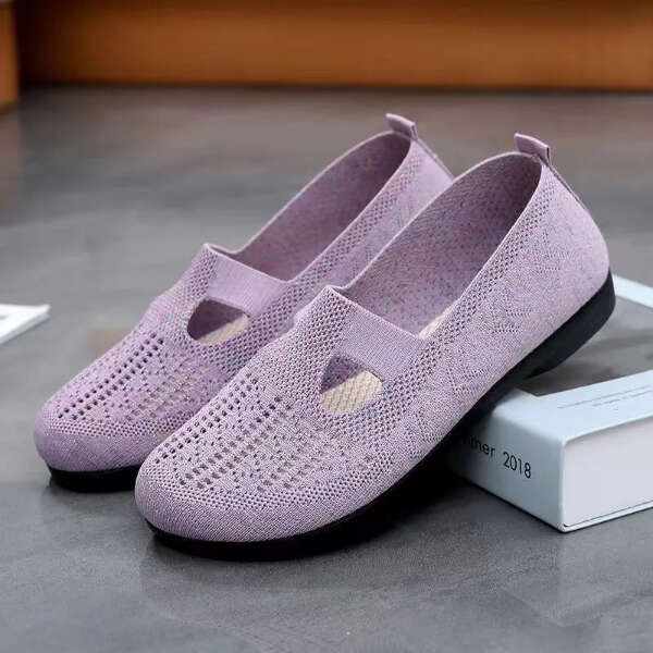 Lightweight knitted ballet flats - Arabella - AI WEB SHOP