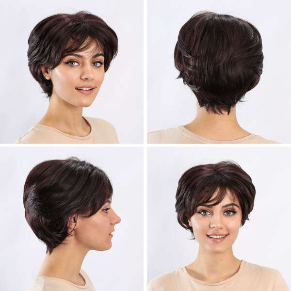 Glossy short wig - Linta - AI WEB SHOP