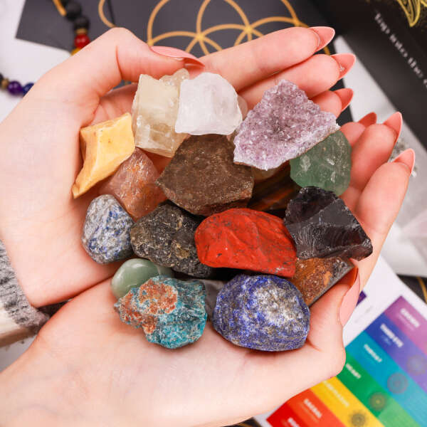 A box with natural stones for chakras I Zorya - AI WEB SHOP