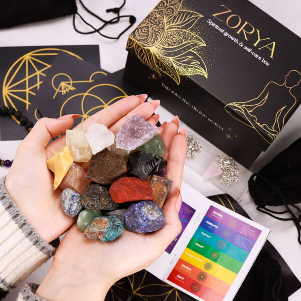 A box with natural stones for chakras I Zorya - AI WEB SHOP