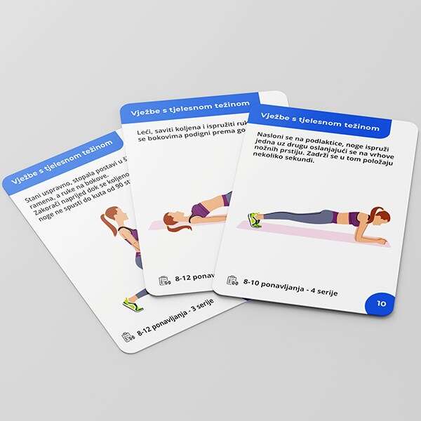 Illustrated cards for full body exercising - Illustrated cards full body - AI WEB SHOP