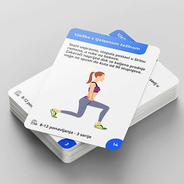 Illustrated cards for full body exercising - Illustrated cards full body - AI WEB SHOP