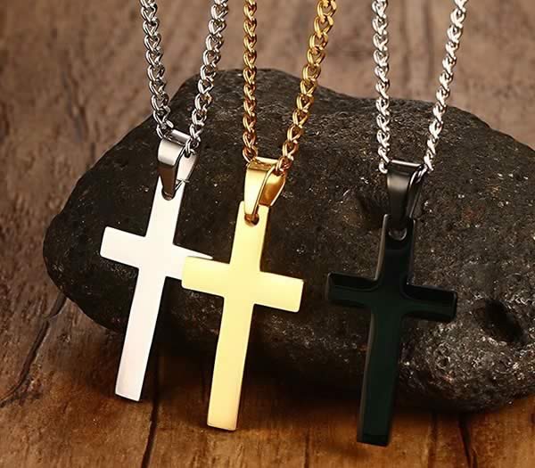 Necklace with a cross-shaped pendant - Fidem - AI WEB SHOP