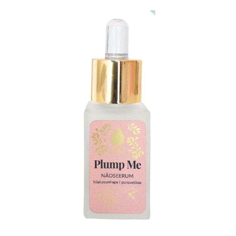 Plump Me hyaluronic acid face serum with red algae for deep hydration