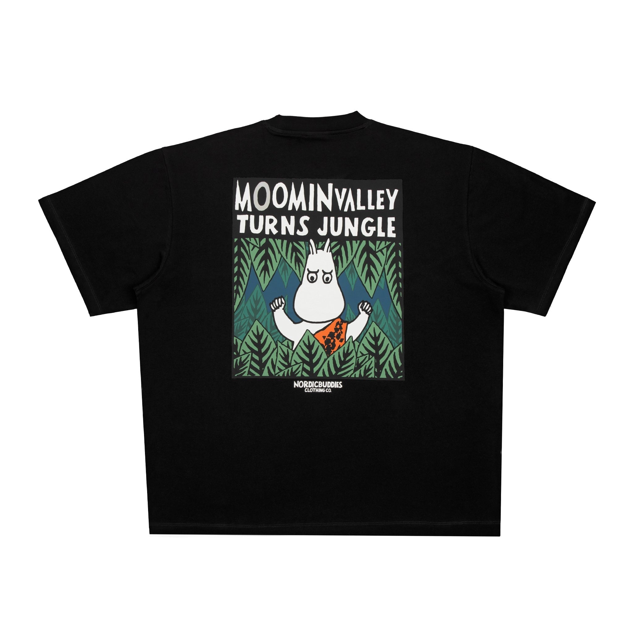 Moomintroll Jungle Heavy Unisex T-shirt - Black